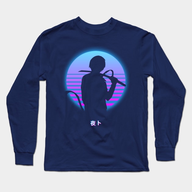 Yato Noragami - Retro 80s Long Sleeve T-Shirt by The Artz